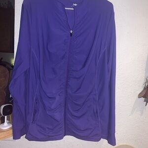 Xersion Purple Varsity Jacket